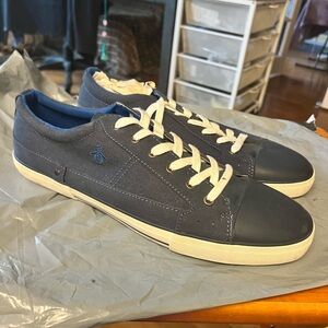 Original Penguin Dark Blue Sneakers with Off-White Accents